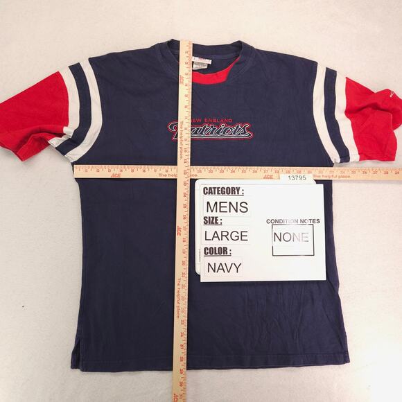 NFL New England Patriots Graphic Short Sleeve Football Shirt Mens Size L Navy - Picture 5 of 9